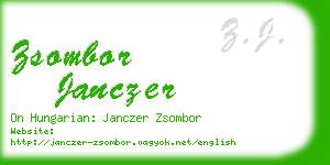 zsombor janczer business card